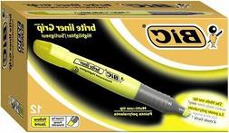 S-brite Liner Highlighter,w/rubber Grip,chisel Tip,yellow