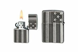 Zippo Choice Flag Armor Antique Silver 28974 Lighter