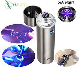 Triple Plasma Lighter- Electric Triple Arc Lighter- New Flat