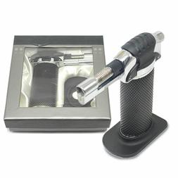 High Quality Black Refillable butane gas creme brulee torch 