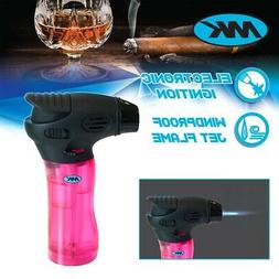 Jet Torch Adjustable Flame Windproof Safety Lock Refillable 