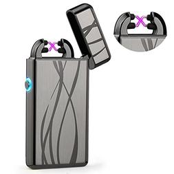 Flameless Butane Free Windproof Pulse Dual Arc Electric Ligh